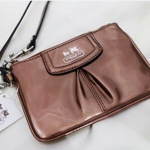Coach Shimmering Copper Wristlet